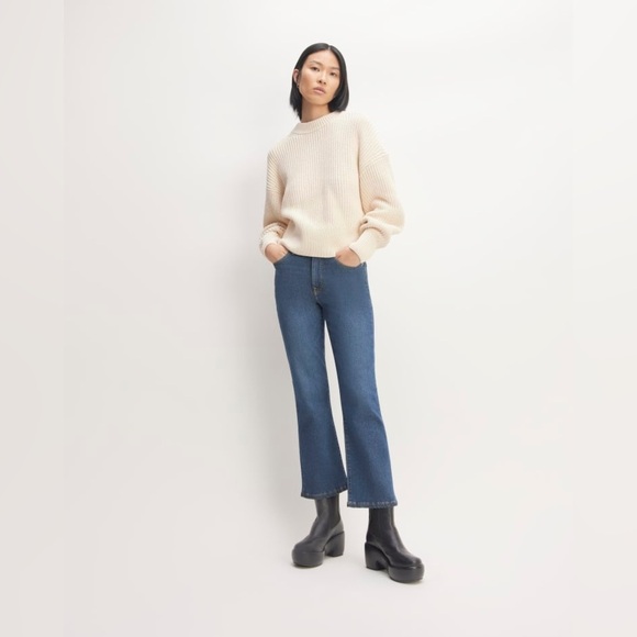 Everlane Denim - Everlane The Kick Crop Jeans Dark Indigo
